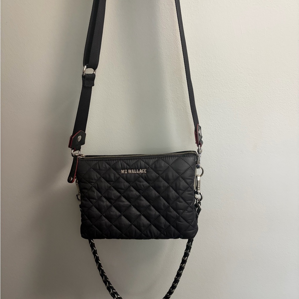 MZ Wallace Quilted Black Crossbody Bag